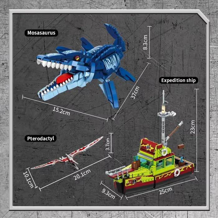Blocs de parc d'animaux du monde des dinosaures jurassiques, briques de construction, figurines de dinosaures, ville, Robot Dino, jouets pour enfants, cadeaux