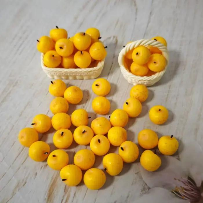 Accessoires miniatures pour maison de poupée Apple 112 : Ensemble de fruits réalistes pour décorer une scène de cuisine DIY ou une salle de jeux