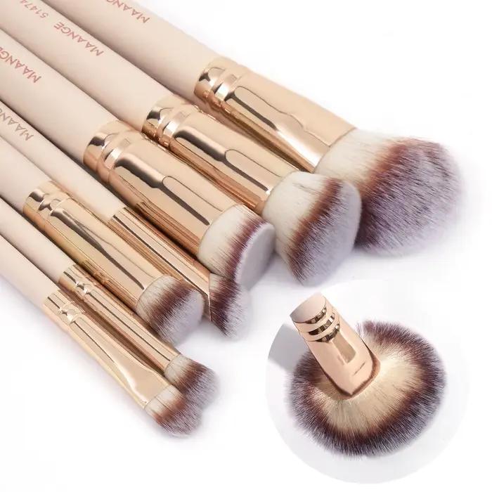 MAANGE 7 pièces/ensemble pinceaux de maquillage pour fond de teint cosmétique poudre correcteur Blush brosse mélange poils doux outils de beauté