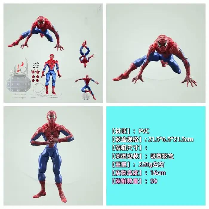 Figurine articulée Spider-Man, pièces interchangeables en PVC, modèle de collection, décoration de bureau, idéale pour les fans d'anime