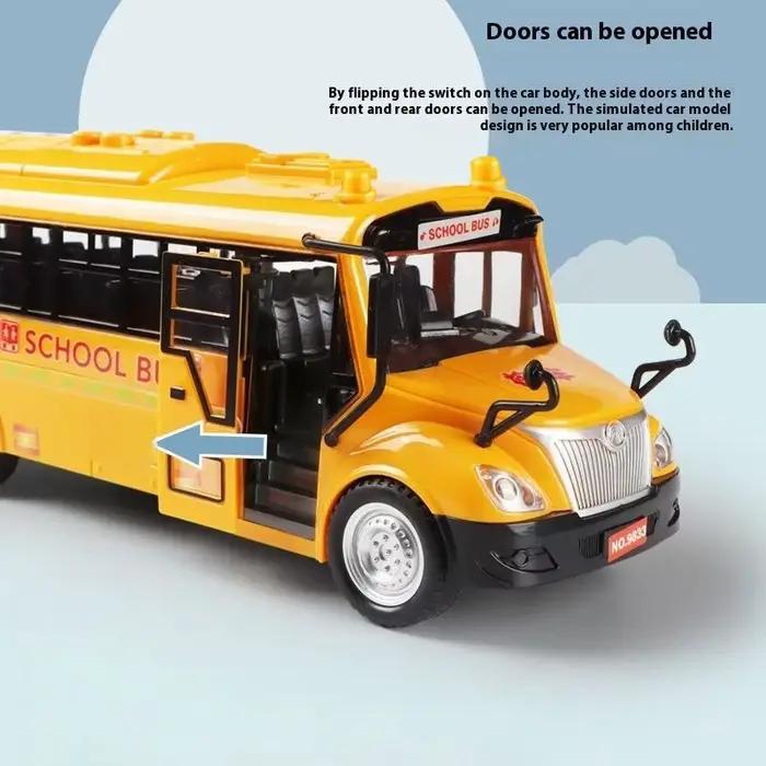 Bus scolaire jouet éducatif à rétrofriction 1:30