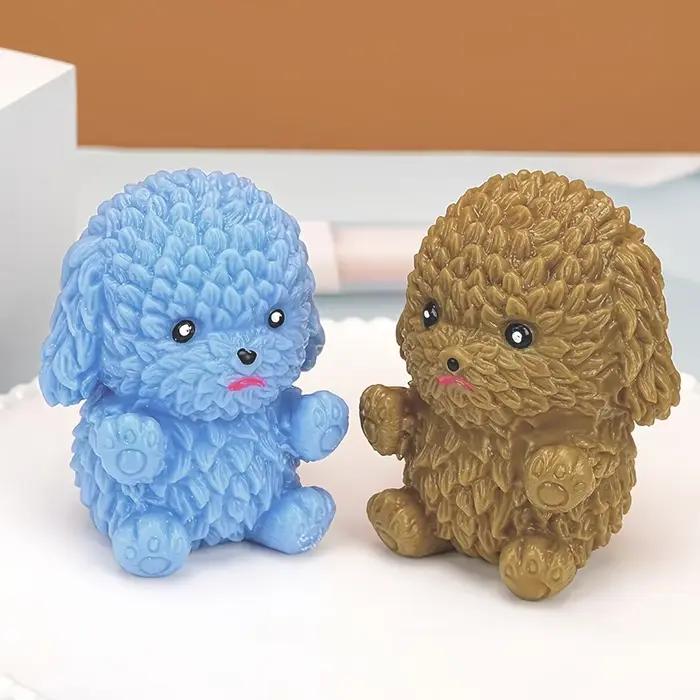 Adorable jouet anti-stress en forme de chien en peluche rembourré de farine