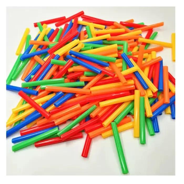 Jouets de construction de paille en plastique