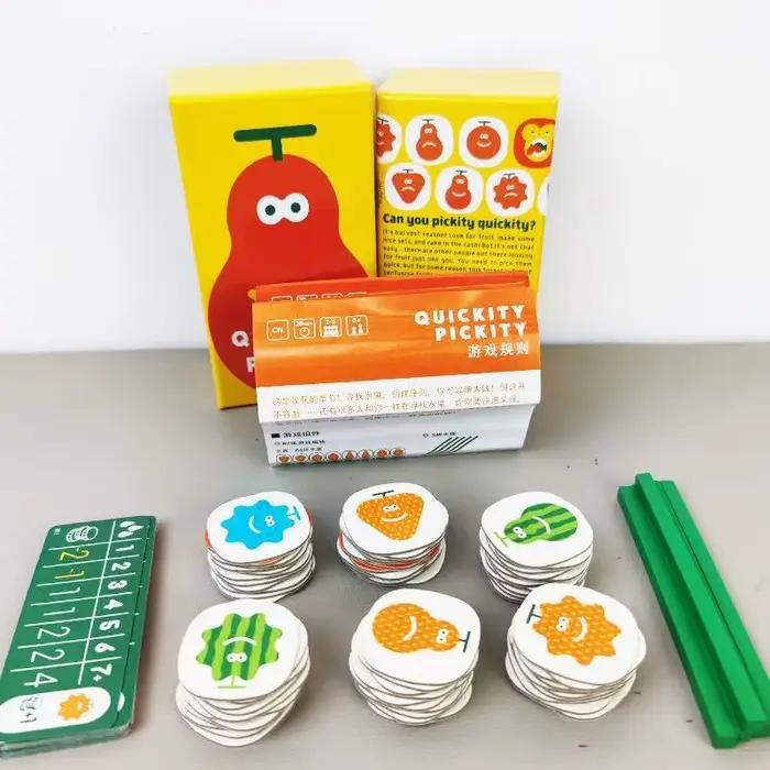 Jeu de cartes à jouer pour la cueillette de fruits Quickity Pickity jeu de fête amusants pour adultes enfants parties en famille amicales occasions sociales