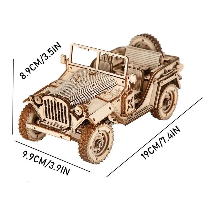 Puzzle 3D bricolage, jouet en bois, modèle d'assemblage de voiture pour adultes, cadeaux d'anniversaire, d'halloween et de noël