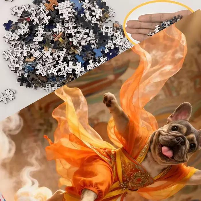 Puzzle pour adultes de 500 pièces - Motif chiot dansant