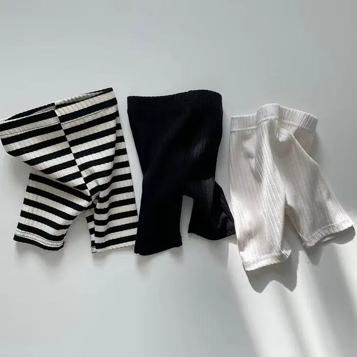 Pantalon en coton à rayures élastiques pour fille de 0 à 6 ans