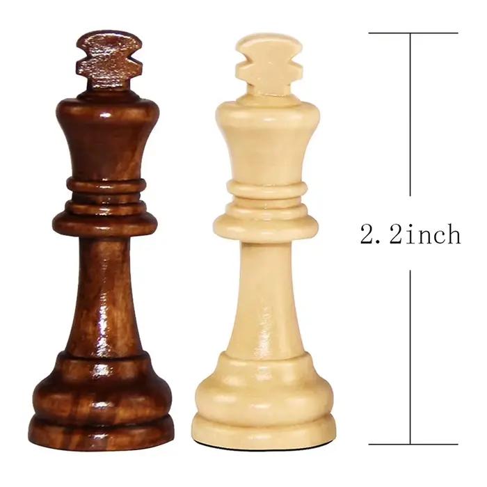 Pions d'échecs en bois Staunton standard pour tournoi