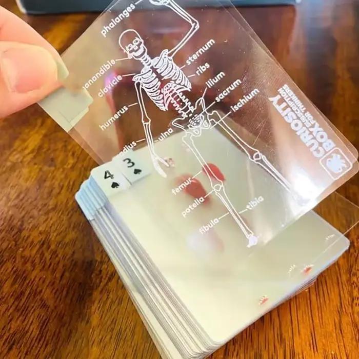 Cartes à jouer d'anatomie humaine, squelette complet, modèles de rayons X, le pont du corps, squelette, Mannequin, Kit de cartes à jouer éducatives