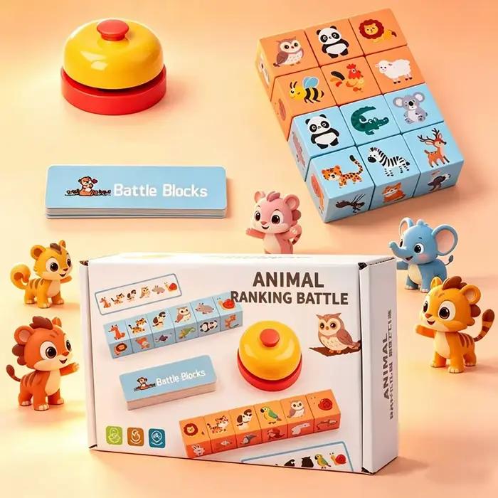 Jeu éducatif en bois pour enfants : Apprentissage des mots anglais
