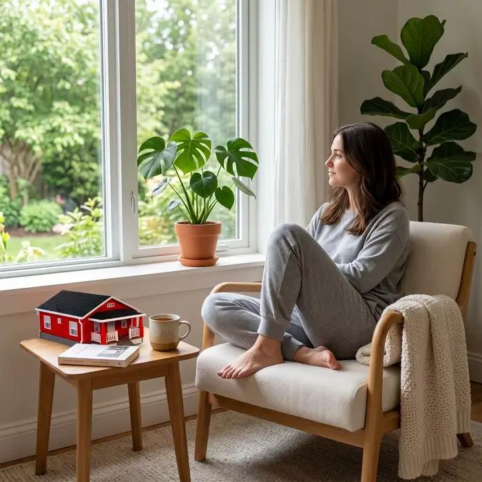 Modèle de maison avec porche, modèle de maison miniature à l'échelle 1:64, maison de poupée décorative DIY pour les amateurs, les dioramas et les présentoirs de table