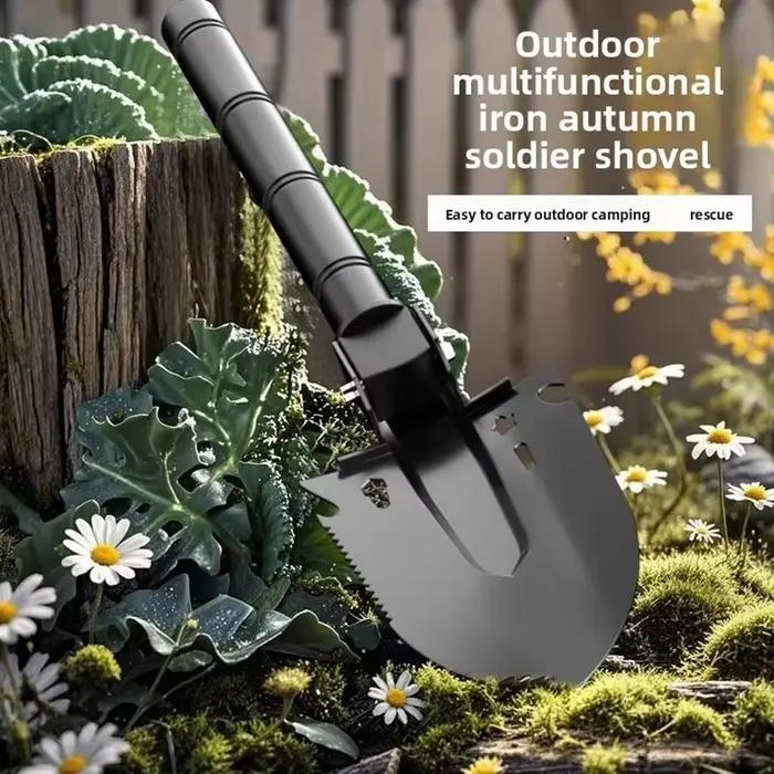 Pelle de survie multi-outils, pelle d'ingénieur portable pour la récupération en cas de catastrophe, les urgences automobiles, le camping, le creusement et le jardinage