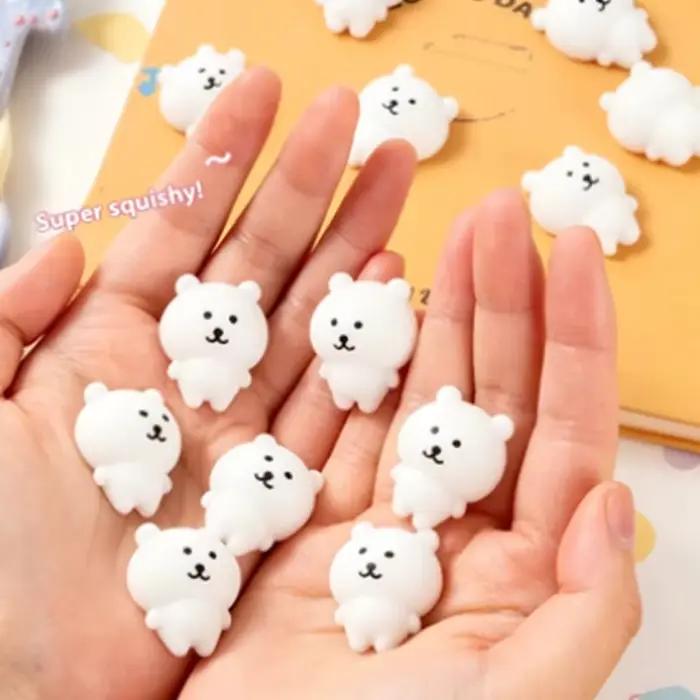 Jouet à pincer en forme d'ours blanc mignon