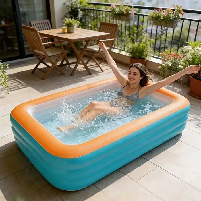 Piscine gonflable en PVC à trois couches de 2