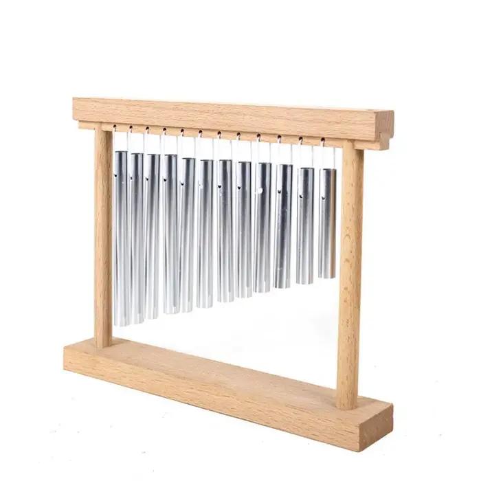 Carillon musical de méditation en bois, conception collaborative, son éducatif précoce, guérison sonore, cloche ludique, percussion précise