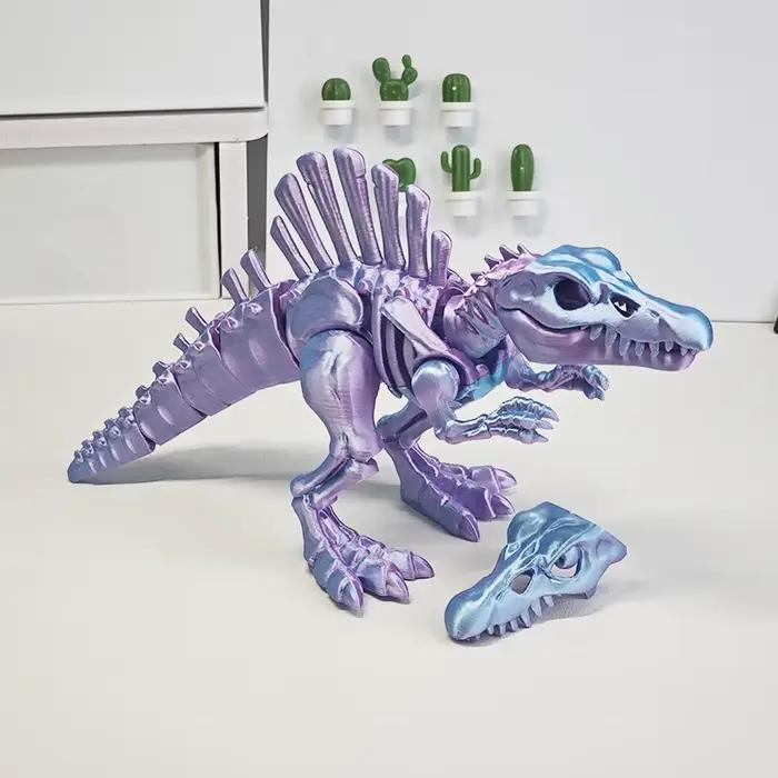 Nouveau jouet de dinosaure squelette Spinosaurus articulé Original imprimé en 3d pour décor de bureau