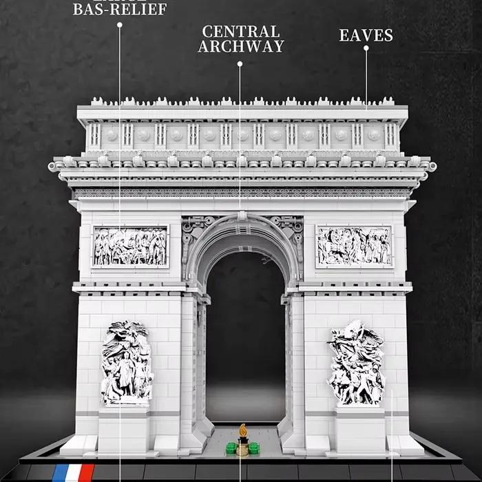 Reobrix 66024 Arc de Triomphe français Street View blocs de construction modèle d'assemblage jouet éducatif