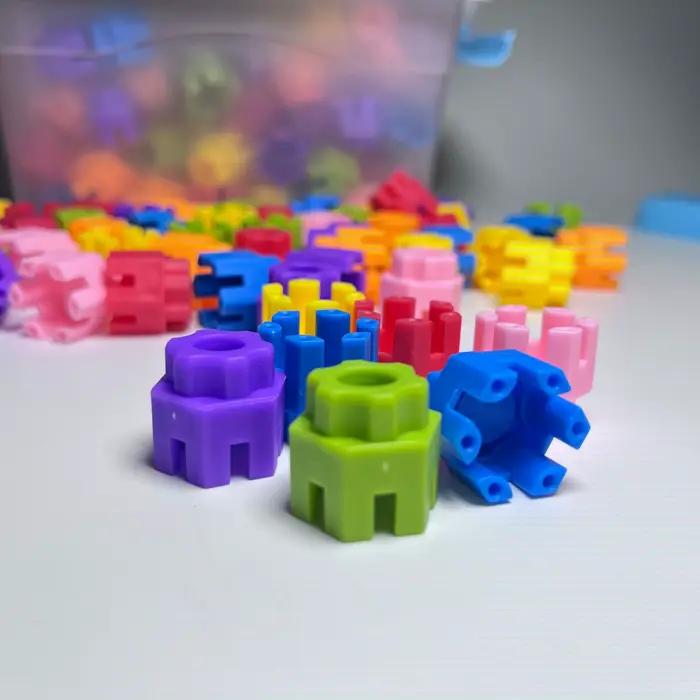 Blocs de construction hexagonaux, grandes particules, jouets à assembler, épissage et blocs de construction créatifs en Six Dimensio
