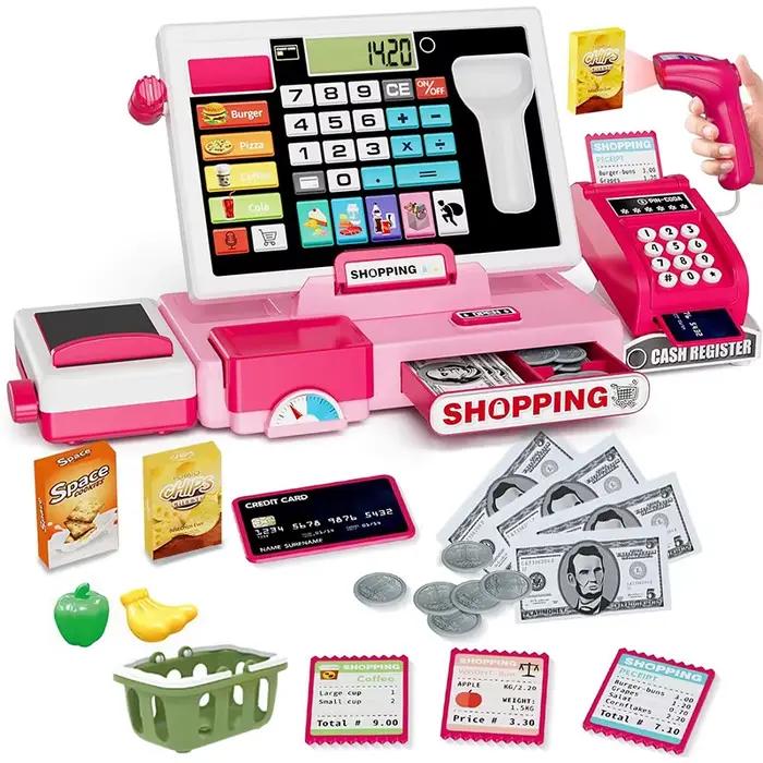 Caisse enregistreuse de jeu avec calculatrice réelle