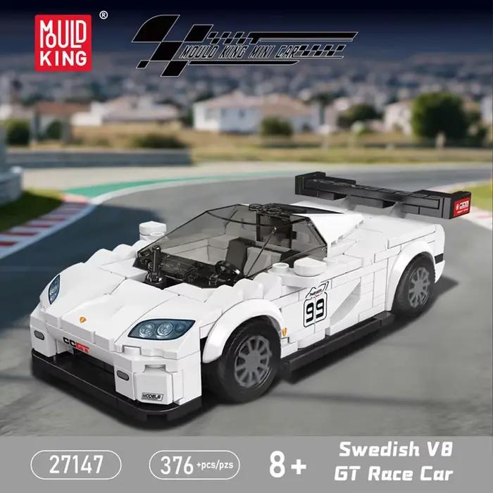 MOULD KING Modèle de Supercar en Blocs de Construction MOC Voiture de Course Rétro Muscle Car Jouet