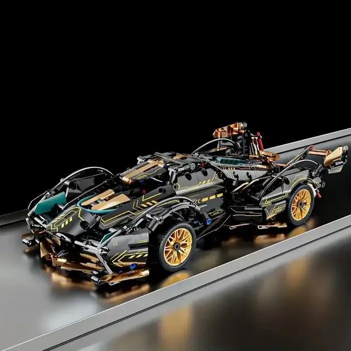 Voiture de course V12 en blocs de construction