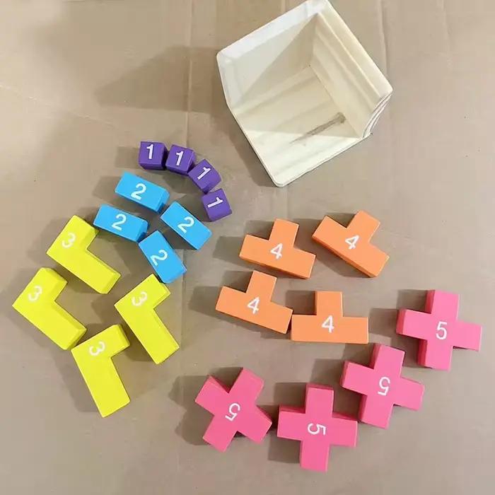Puzzle Cube 3D Luban, jouet éducatif créatif en bois
