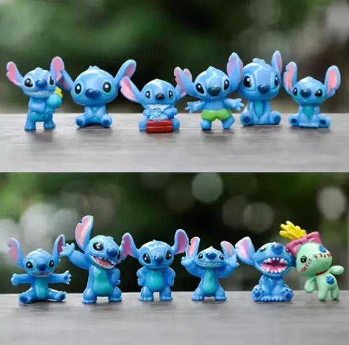 12 pièces Mini point Anime Figurine poupées 3CM dessin animé Lilo et Stitch figurines d'action à collectionner pour enfants et adultes occassions spéciales