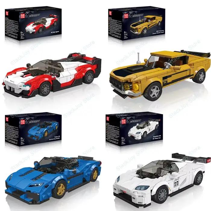 MOULD KING Modèle de Supercar en Blocs de Construction MOC Voiture de Course Rétro Muscle Car Jouet