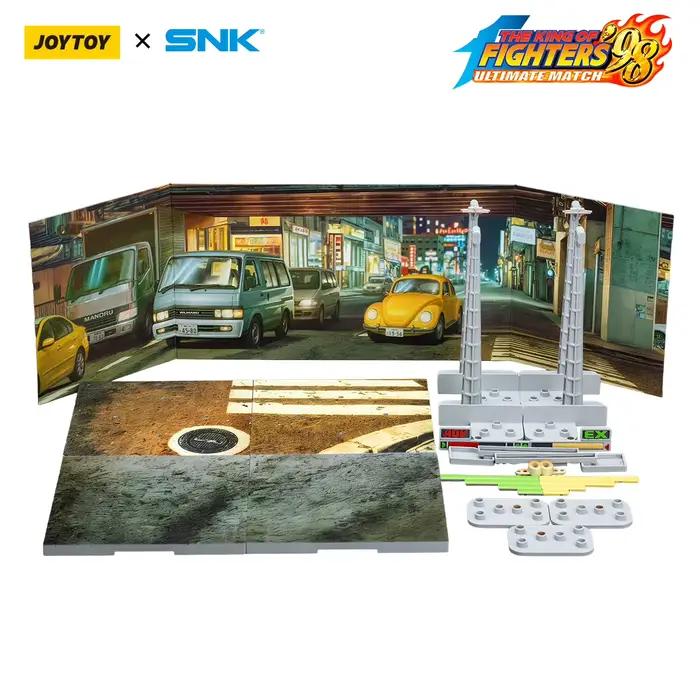 [EN STOCK] figurine JOYTOY SNK 1/18 KOF '98UM Base de scène-modèle de rue japonaise anniversaire