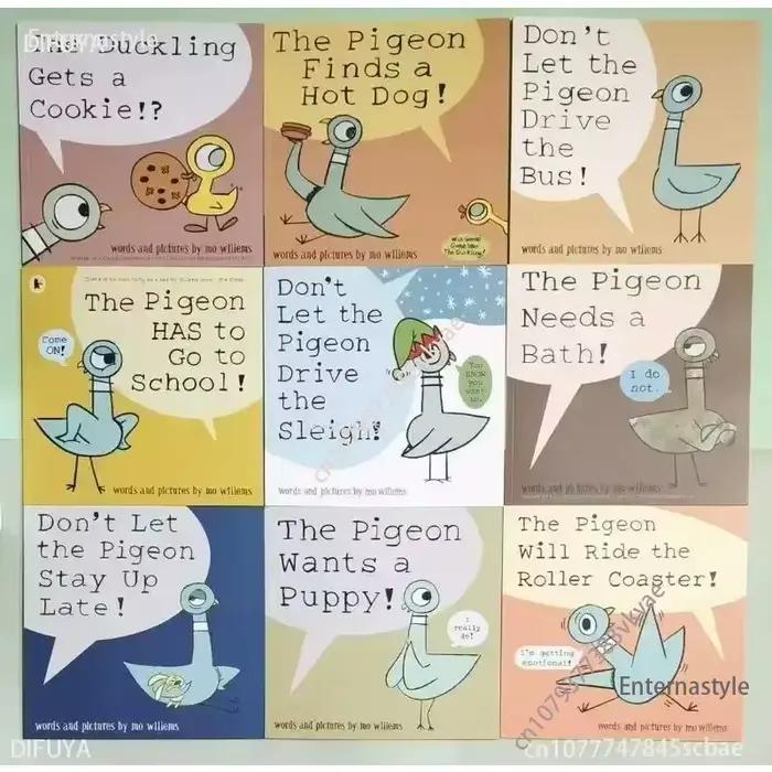 Livres anglais de 9 livres ne laissez pas le Pigeon conduire le Bus livre d'images anglais enfants lecture livre d'histoires enfants éducation précoce