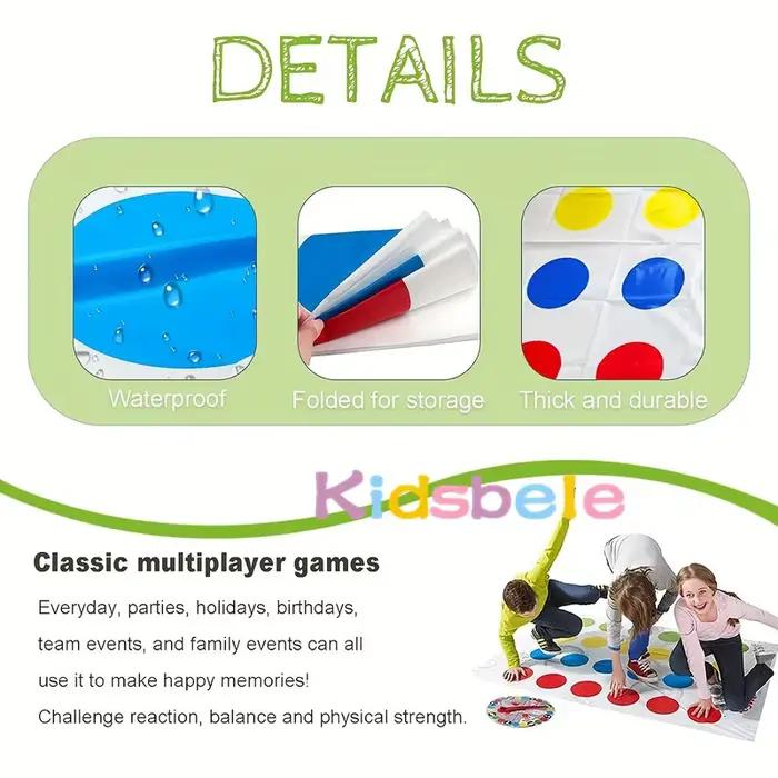 Twister Game-Polymère de jeu d'intérieur et d'extérieur