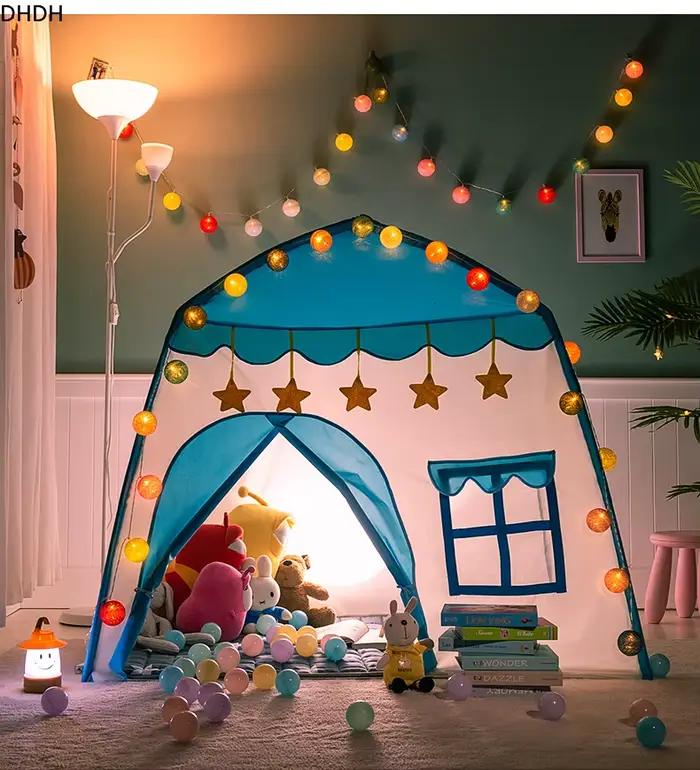 Tente pour enfants jeux d'intérieur et d'extérieur jardin Tipi château de princesse pliant Cubby jouets tentes Enfant