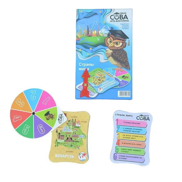 Jeu de cartes Smart Owl Animaux Nature Questions Réponses Pays du Monde Halloween Noël Cadeau Jeu Interactif Convivialité Éducation