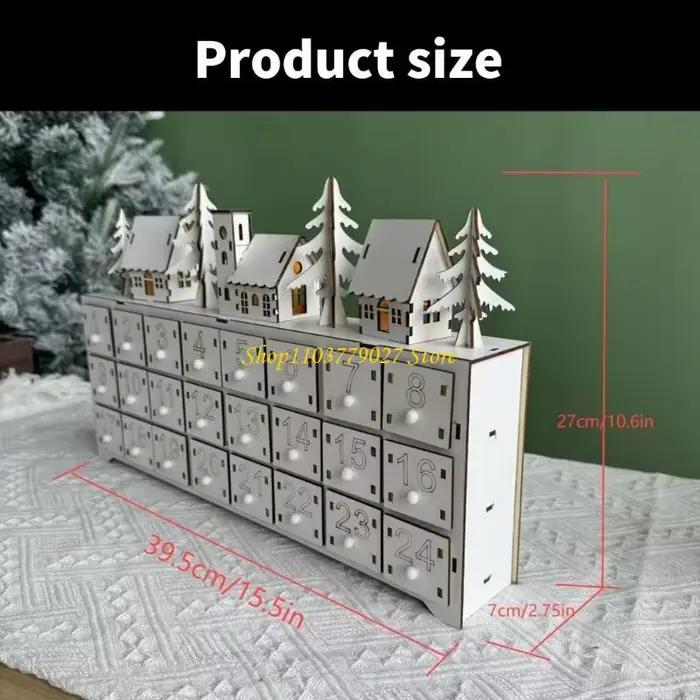 C4DF – calendrier compte à rebours noël en bois 24 jours