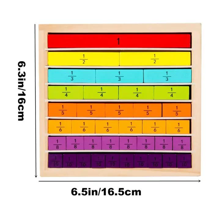 Jouet de Fractions en bois