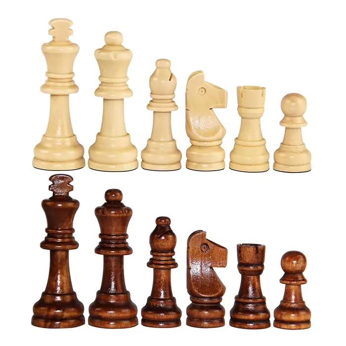 Pions d'échecs en bois Staunton standard pour tournoi
