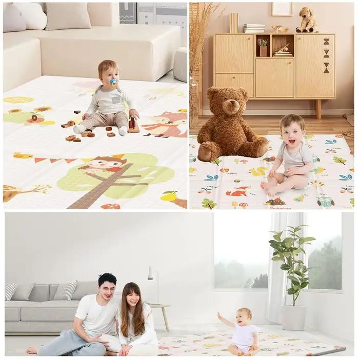 Grand tapis de jeu pliable pour bébé