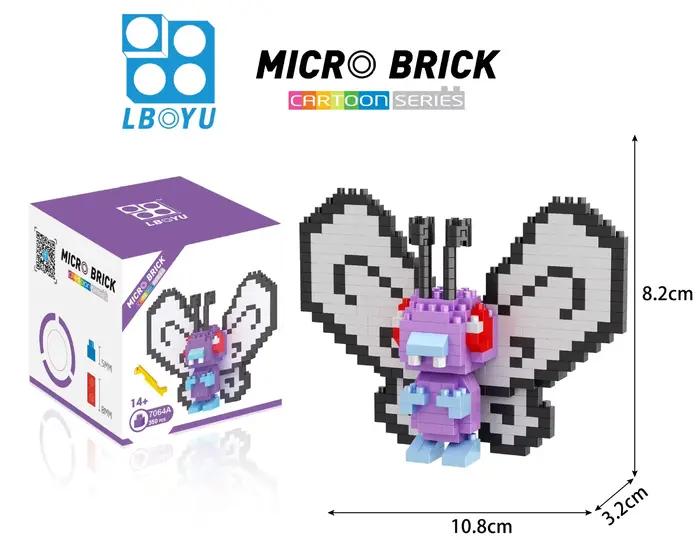 Micro blocs de construction Pokemon Marowak Jigglypuff Gengar Mudkip Piplup Raichu Gyarados Pikachu