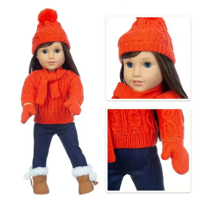 Ensemble pull de noël 2023 adapté à la poupée American Girl