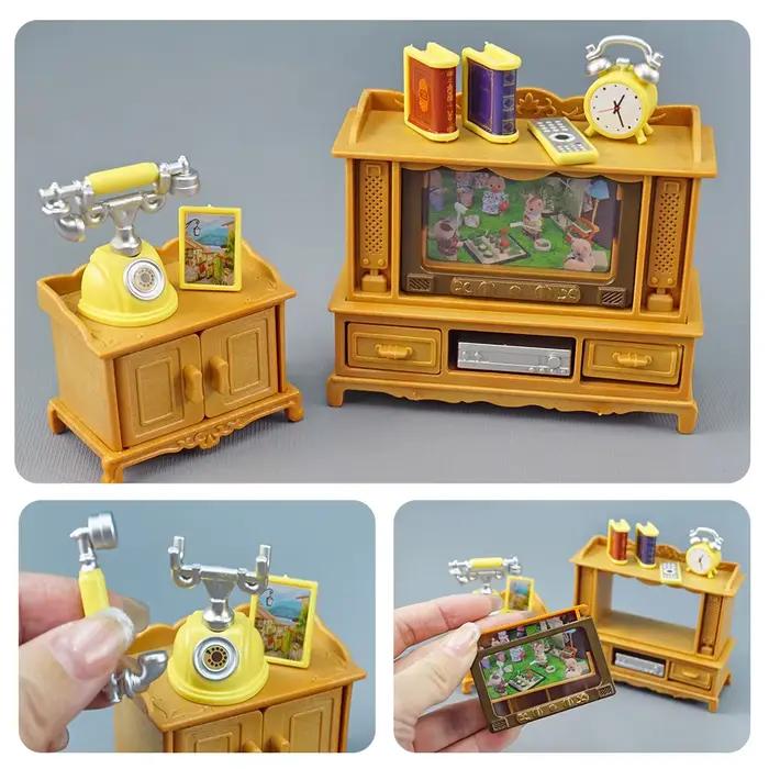Poupée familiale forestière 1:12, accessoires de cuisine pour maison de poupée, Mini modèle de renne, meubles miniatures, jeu de simulation pour filles, cadeaux
