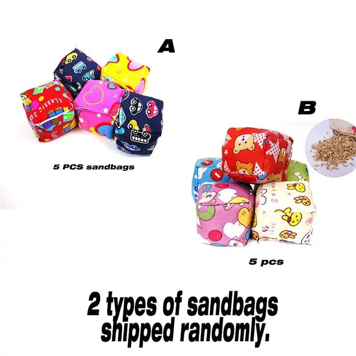 Jeu de lancer de cibles circulaires en sacs de sable et en coques de riz