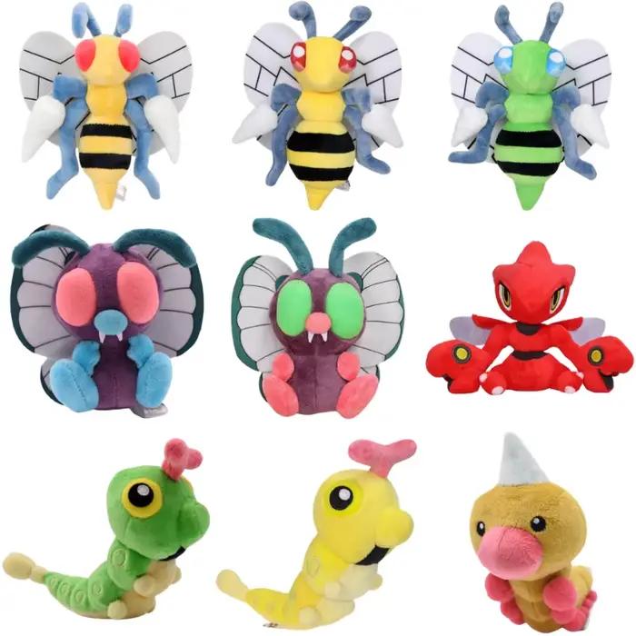Jouets en peluche Pokemon Shiny Caterpie Butterfree Beedrill