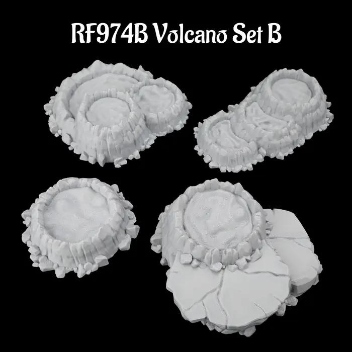 Ensemble de terrain de jeu de rôle volcanique