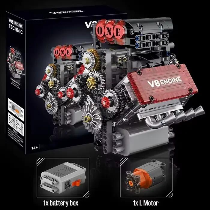 Kit de blocs de construction pour modèle de moteur V8