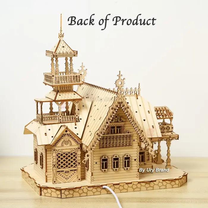 Puzzle 3D en bois, maison de Villa