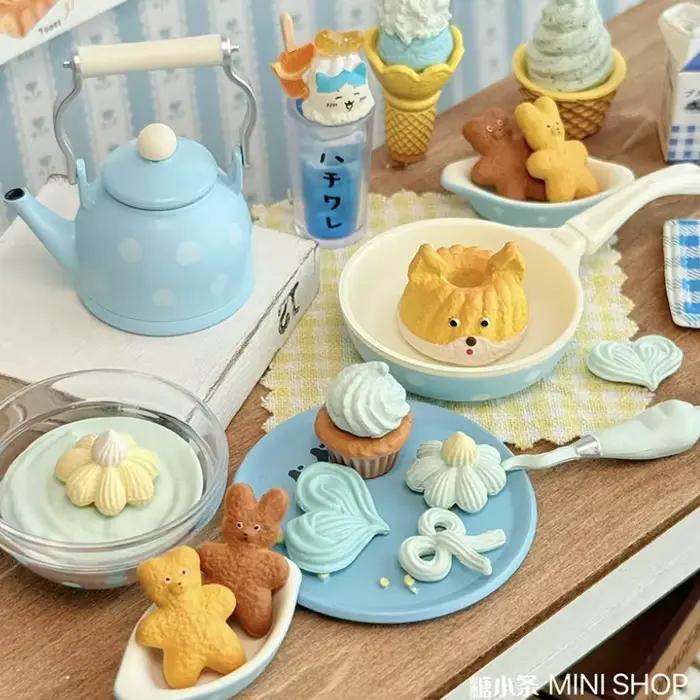 Ensemble de boulangerie miniature 1:12 : Mini-pains Ours et Lapin