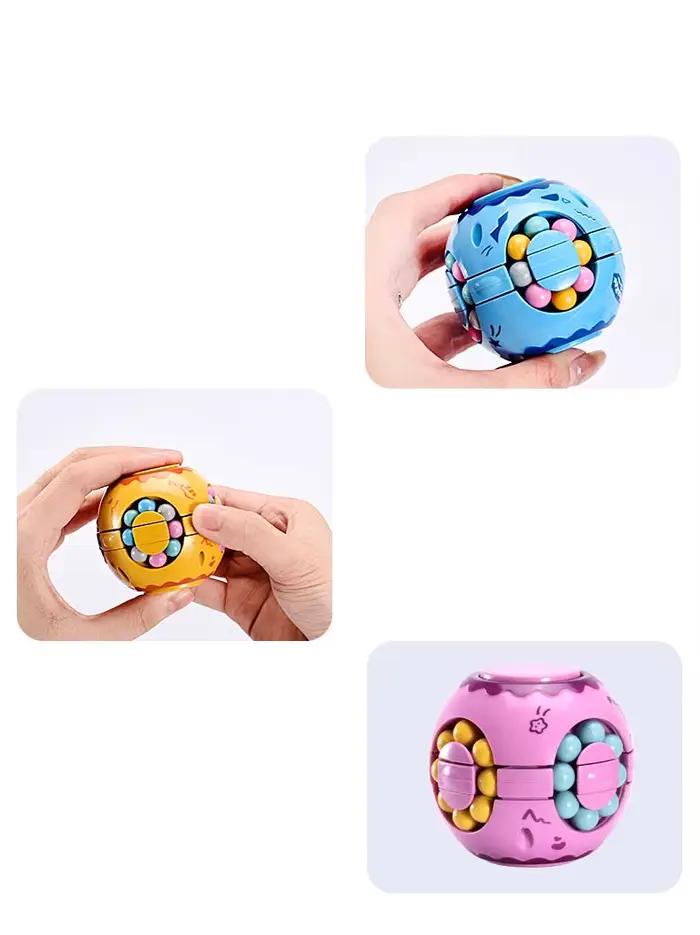 Cube de doigt d'intelligence de haricot rotatif pour enfants