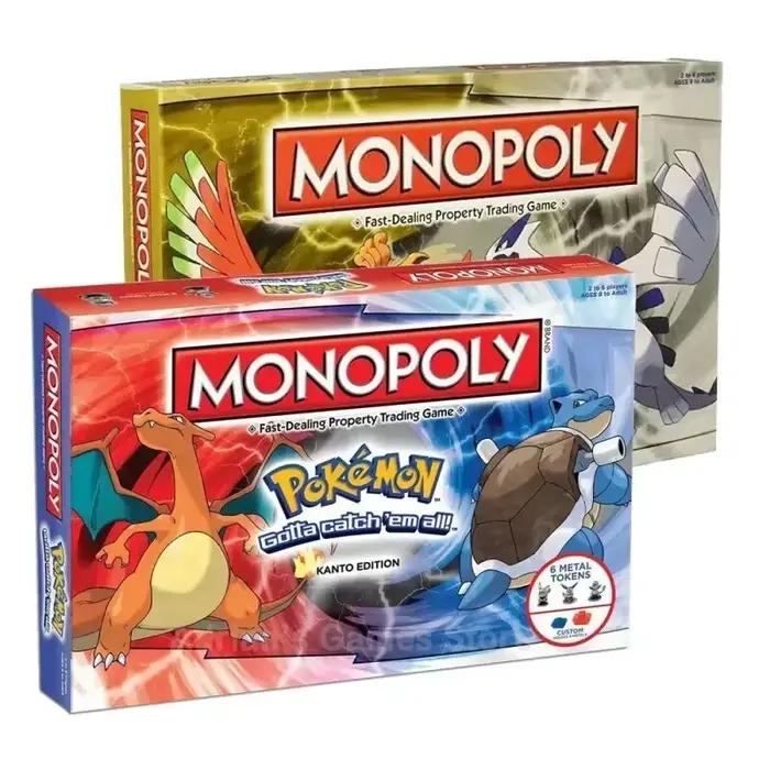 Nouvelle Version anglaise Pokemon Pikachu monopole immobilier pour adultes et enfants 2-6 personnes fête d'anniversaire