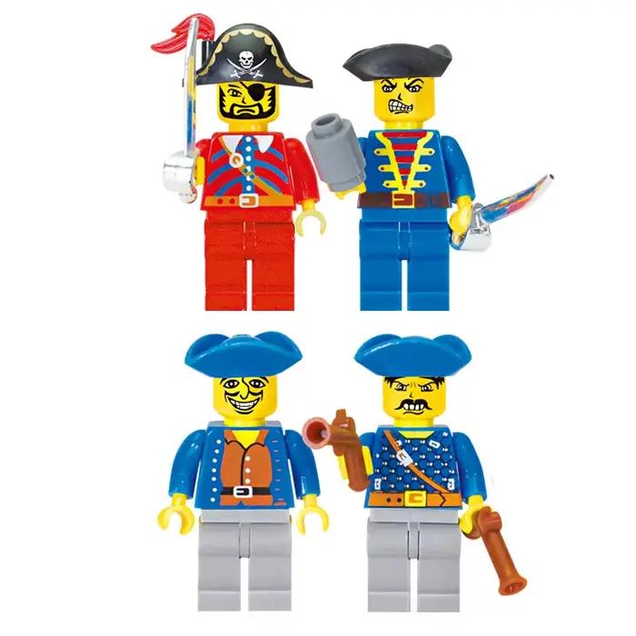 Blocs de construction de bateaux pirates – Ensemble de briques éducatives pour enfants, modèle de navire pirate compatible avec des figurines d'action, modèle de jouets