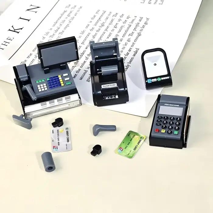 Ensemble de modèles de simulation de caisse enregistreuse pour mini-supermarché et magasin de proximité avec accessoires de scène pour maison de poupée